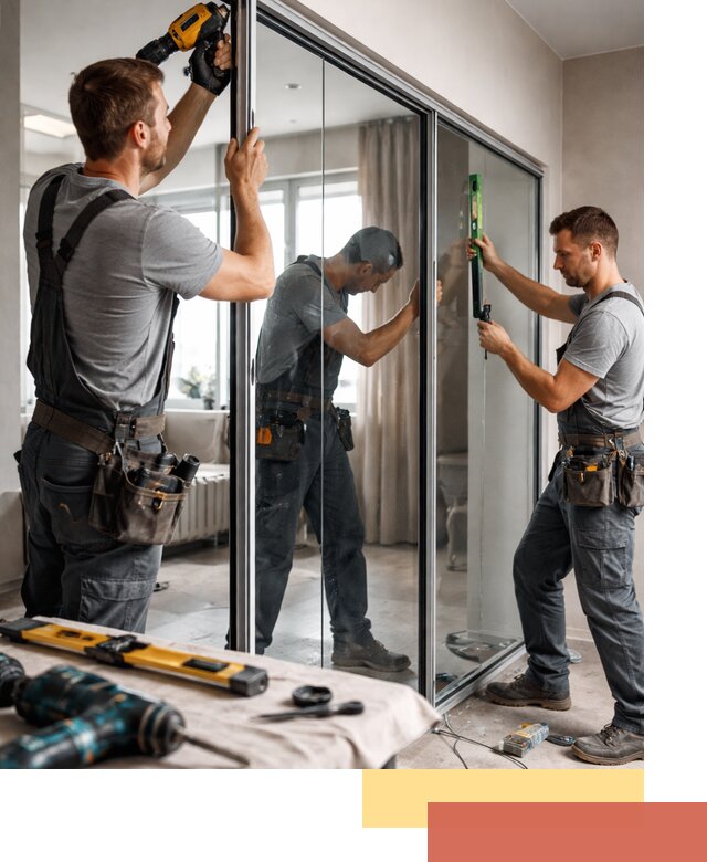 Каркасные стеклянные перегородки под ключ в Алексине