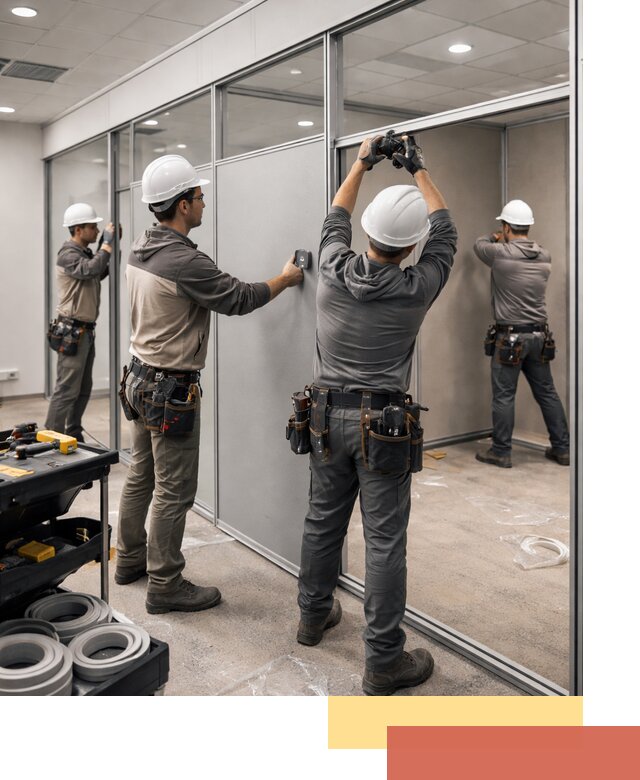 Мобильные офисные перегородки под ключ в Алексине