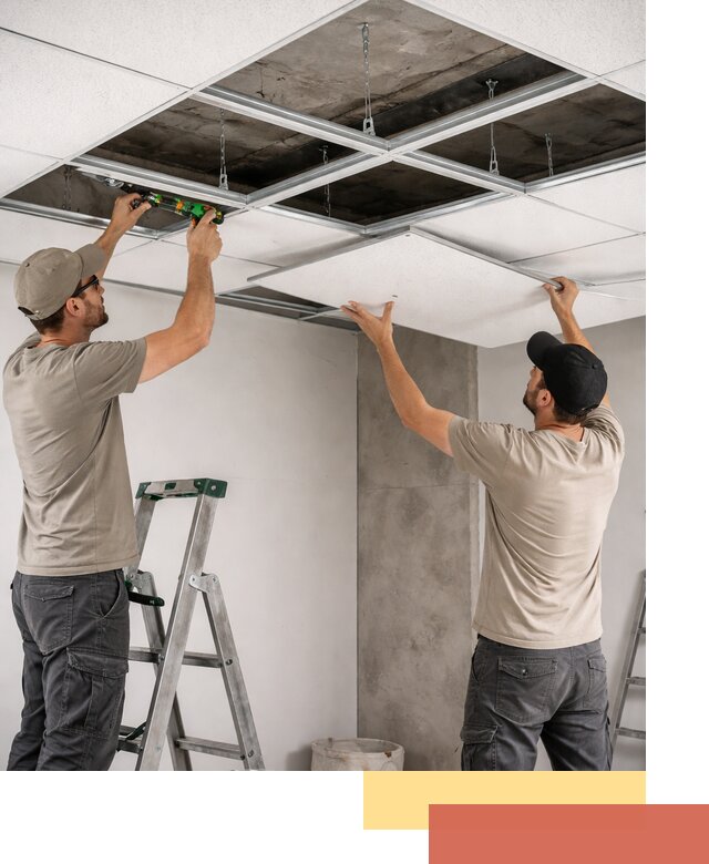 Монтаж потолка Армстронг под ключ в Алексине