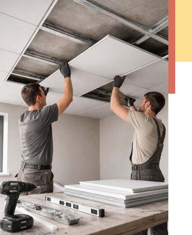 Монтаж кассетного потолка в Алексине от 4945 руб/м2 — установка и сборка | ОТДЕЛОЧНИК-Лкс