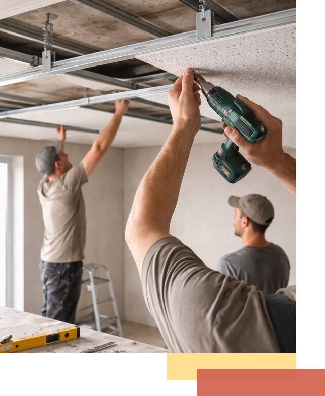 Монтаж акустического потолка в Алексине под ключ