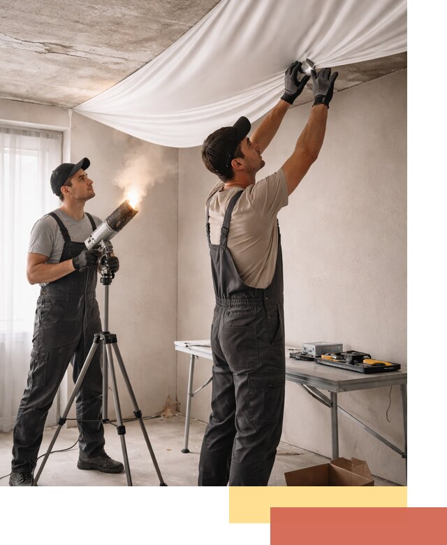 Установка натяжного потолка под ключ в Алексине