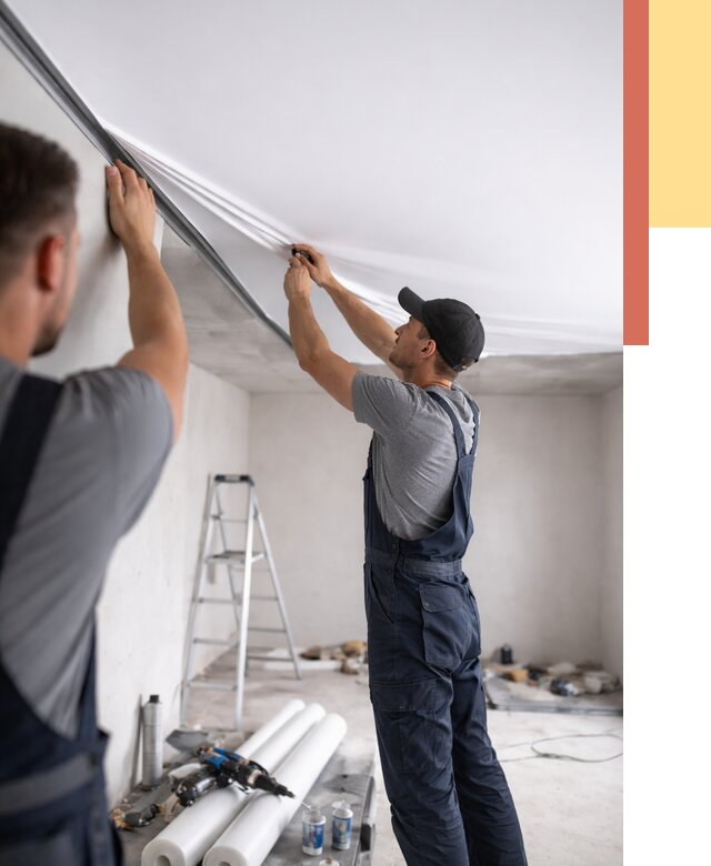 Монтаж матового натяжного потолка в Алексине от 4945 руб./м² — быстро и недорого | ОТДЕЛОЧНИК-Лкс