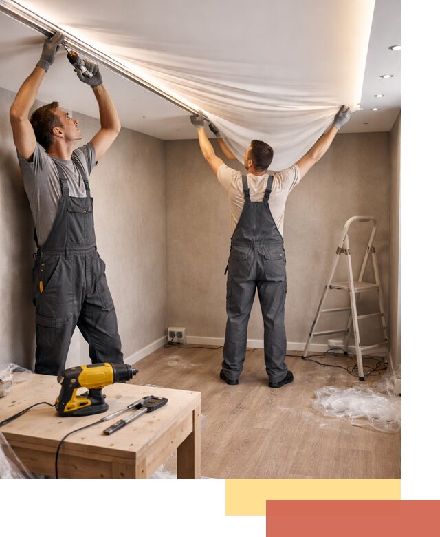 Монтаж натяжного потолка с подсветкой в Алексине цена и сроки