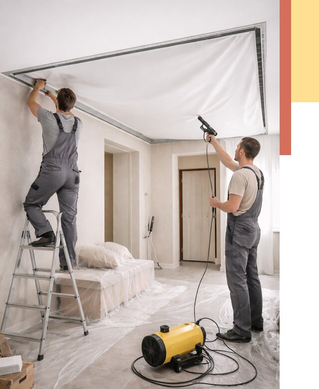 Монтаж натяжного потолка в прихожей в Алексине от 2912 руб. под ключ | ОТДЕЛОЧНИК-Лкс