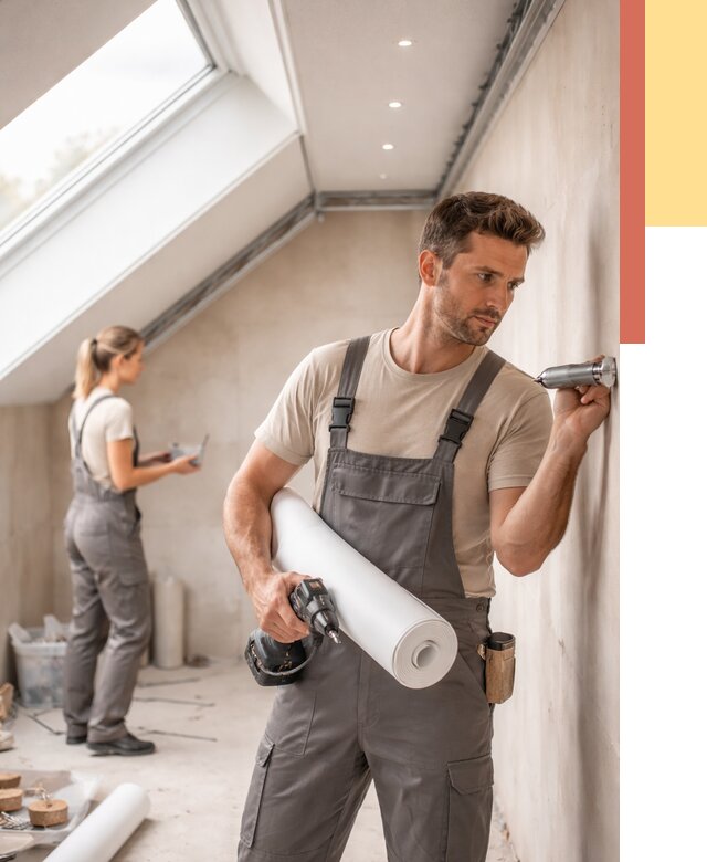 Монтаж натяжного потолка на мансарде в Алексине от 3846 руб. | ОТДЕЛОЧНИК-Лкс