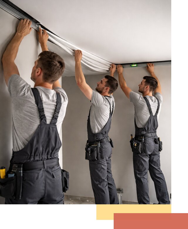 Теневые натяжные потолки в Алексине: монтаж и отделка быстро и качественно