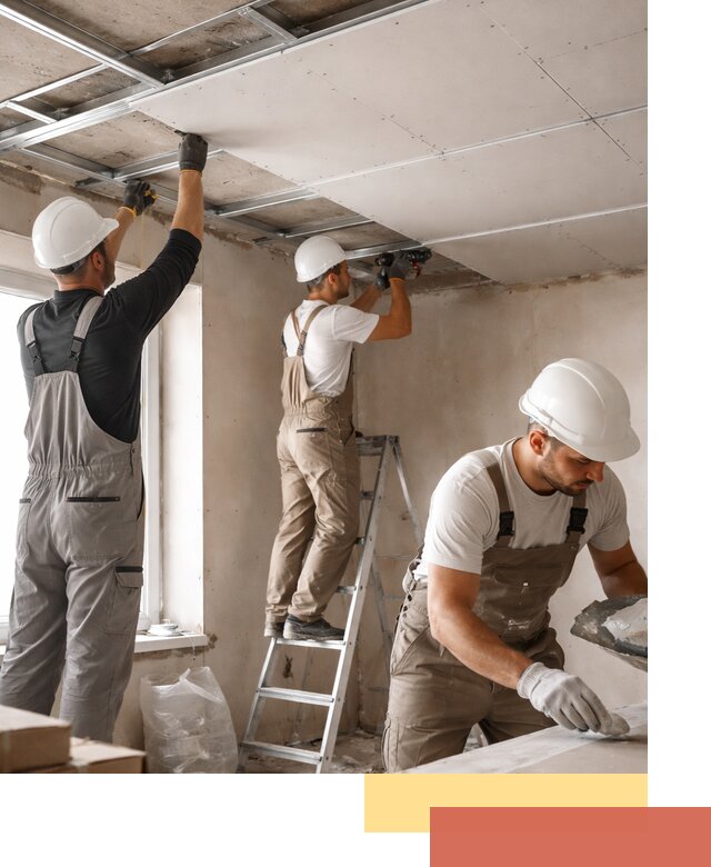 Одноуровневый потолок из гипсокартона в Алексине — монтаж и отделка