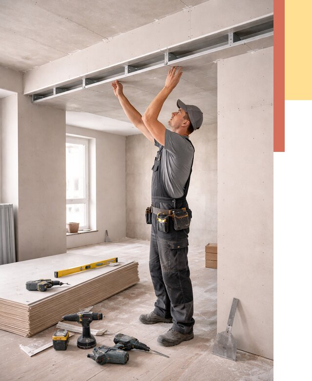 Потолок из гипсокартона с нишей в Алексине от 1374 руб. под ключ | ОТДЕЛОЧНИК-Лкс