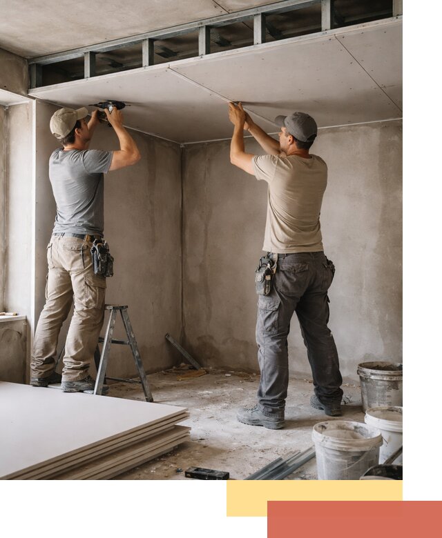 Короб из гипсокартона на потолке под ключ в Алексине