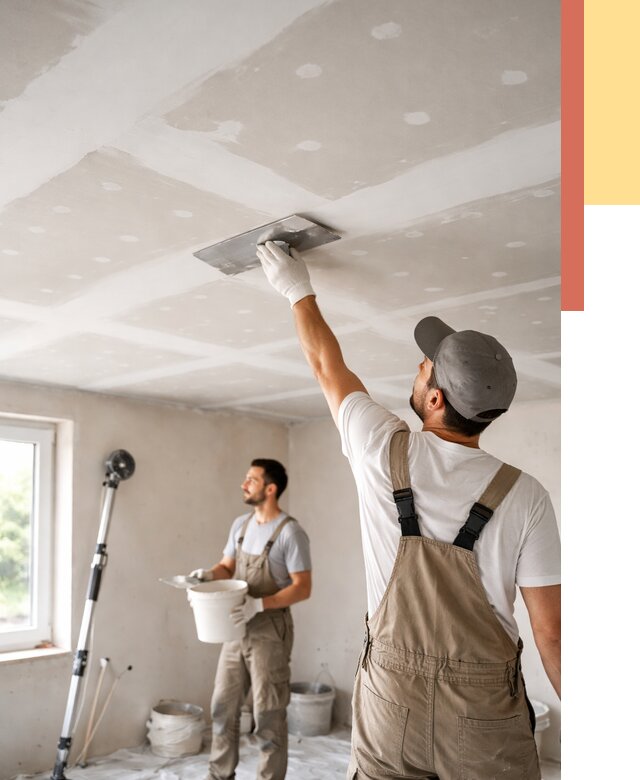 Шпаклевка потолка из гипсокартона в Алексине от 3516 руб./м2 — услуги под ключ | ОТДЕЛОЧНИК-Лкс