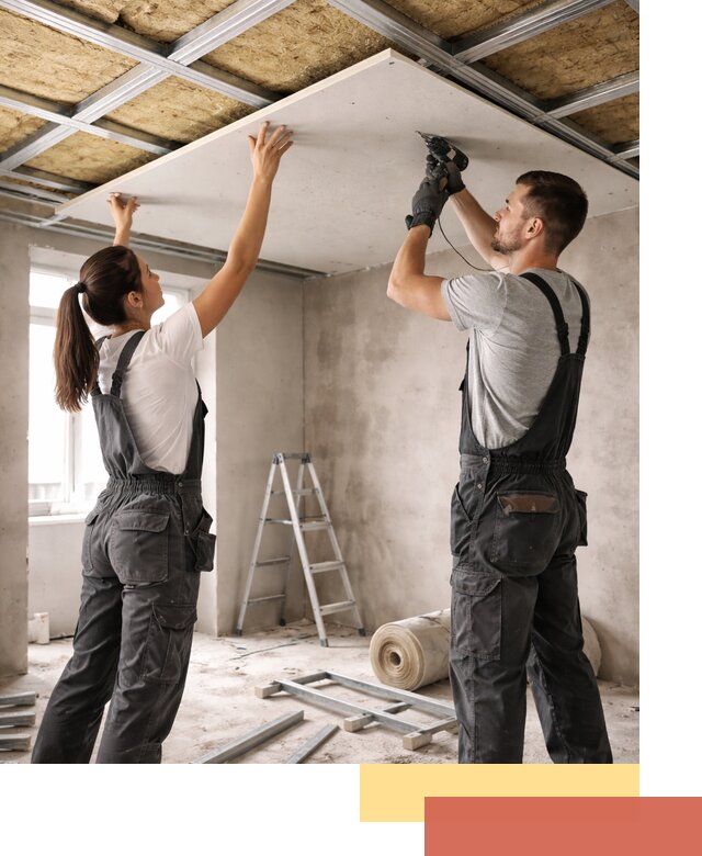 Звукоизоляция потолка из ГКЛ в Алексине профессионально и надежно