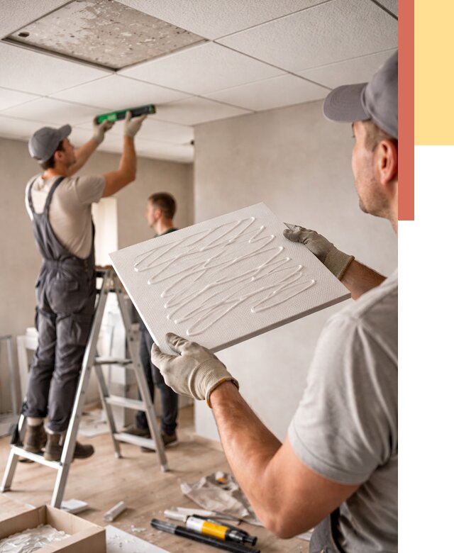 Монтаж потолочной плитки в Алексине от 4945 руб. — быстро и недорого | ОТДЕЛОЧНИК-Лкс
