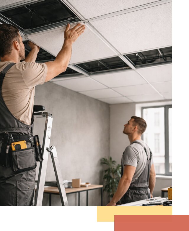 Монтаж потолочной плитки в Алексине качественно и в срок