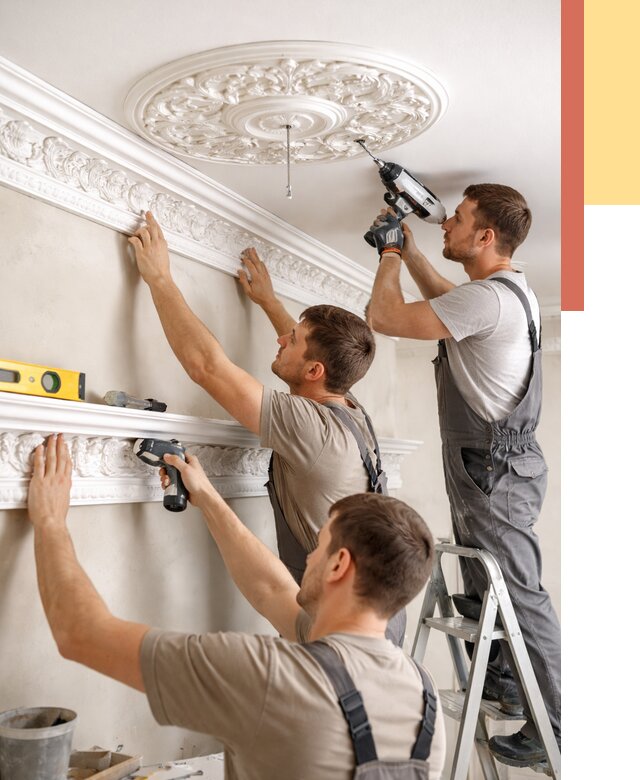 Монтаж лепнины на потолок в Алексине от 3516 руб. быстро и недорого | ОТДЕЛОЧНИК-Лкс