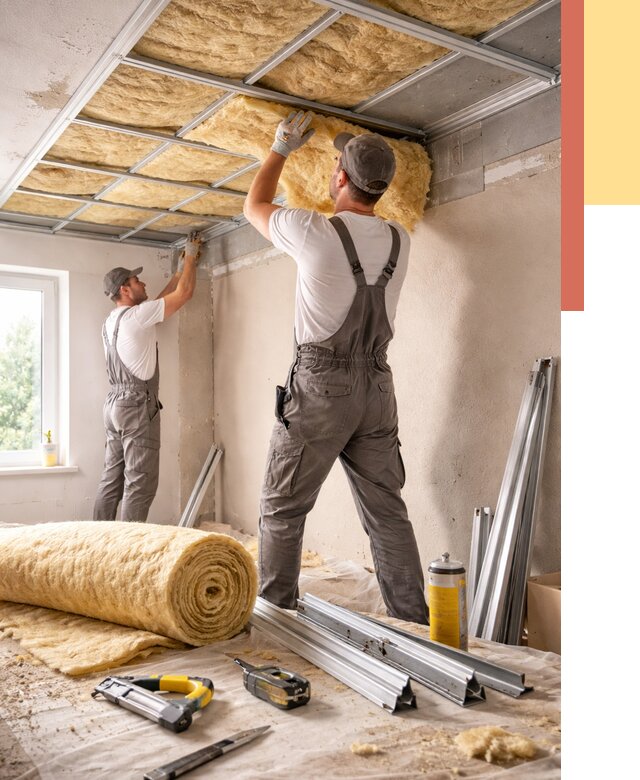 Утепление потолка в Алексине от 7911 руб/м2 — недорого, быстро, под ключ | ОТДЕЛОЧНИК-Лкс