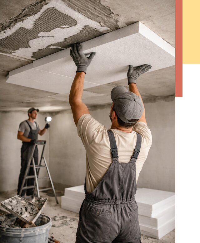 Утепление потолка пенопластом в Алексине от 4945 руб/м2 — недорого и быстро | ОТДЕЛОЧНИК-Лкс